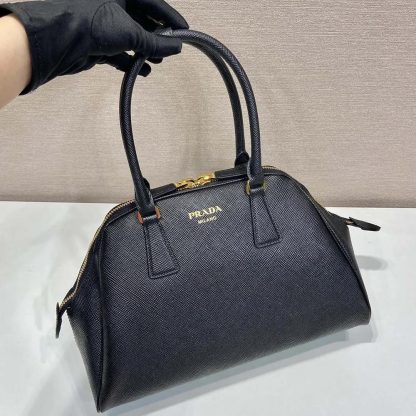 Prada Women Medium Saffiano Leather Bag-Black 1BG537 - 图片 4
