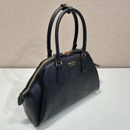 Prada Women Medium Saffiano Leather Bag-Black 1BG537 - 图片 5