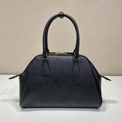 Prada Women Medium Saffiano Leather Bag-Black 1BG537 - 图片 3