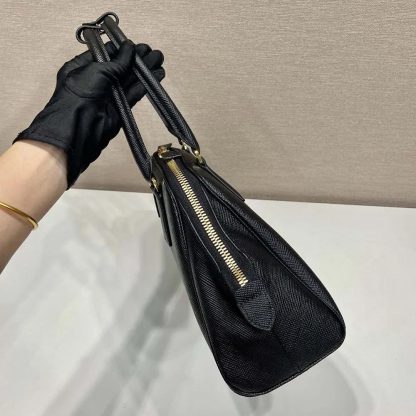 Prada Women Medium Saffiano Leather Bag-Black 1BG537 - 图片 6