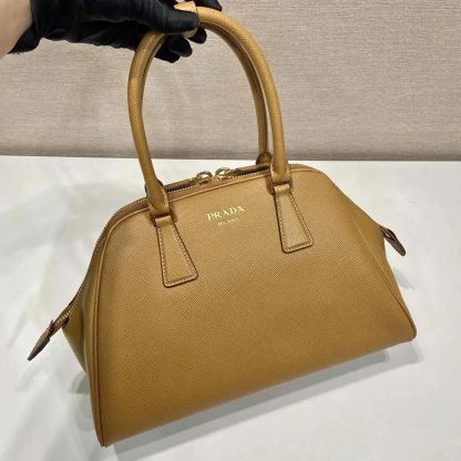 Prada Women Medium Saffiano Leather Bag-Brown 1BG537 - 图片 4