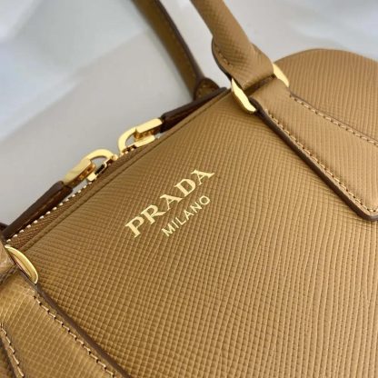 Prada Women Medium Saffiano Leather Bag-Brown 1BG537 - 图片 8