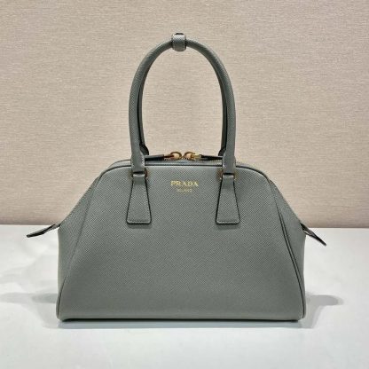 Prada Women Medium Saffiano Leather Bag-Gray - 图片 2