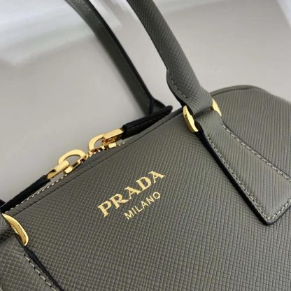 Prada Women Medium Saffiano Leather Bag-Gray - 图片 8