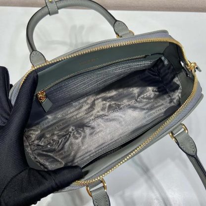 Prada Women Medium Saffiano Leather Bag-Gray - 图片 10
