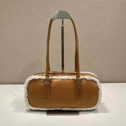 Prada Women Medium Shearling Two-handle Bag 1BB124 - 图片 4