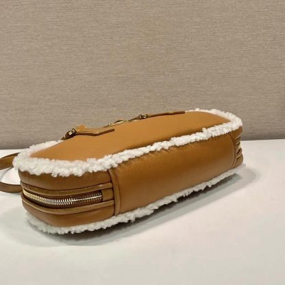 Prada Women Medium Shearling Two-handle Bag 1BB124 - 图片 6
