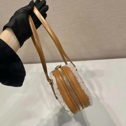 Prada Women Medium Shearling Two-handle Bag 1BB124 - 图片 7