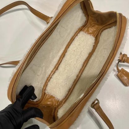 Prada Women Medium Shearling Two-handle Bag 1BB124 - 图片 9
