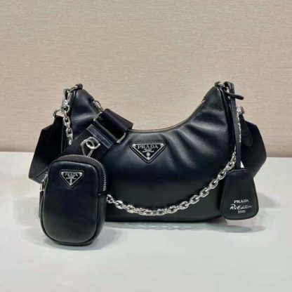 Prada Women Padded Nappa-leather Prada Re-Edition 2005 Shoulder Bag-Black - 图片 2