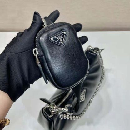 Prada Women Padded Nappa-leather Prada Re-Edition 2005 Shoulder Bag-Black - 图片 7