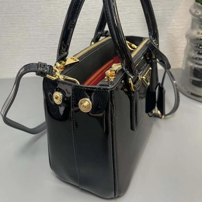 Prada Women Prada Galleria Patent Leather Mini Bag-Black - 图片 7