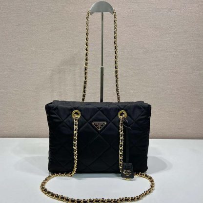 Prada Women Prada Re-Edition 1995 Chaîne Medium Re-Nylon Tote Bag-Black - 图片 2