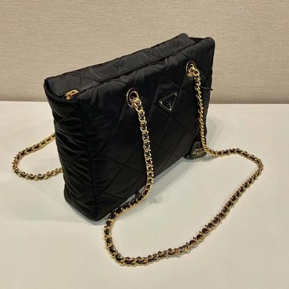 Prada Women Prada Re-Edition 1995 Chaîne Medium Re-Nylon Tote Bag-Black - 图片 5