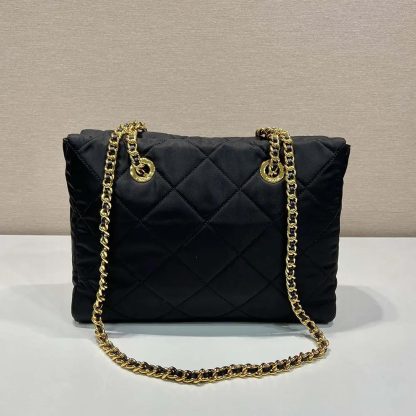 Prada Women Prada Re-Edition 1995 Chaîne Medium Re-Nylon Tote Bag-Black - 图片 4