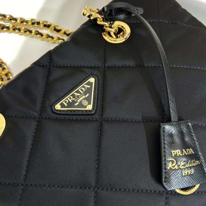 Prada Women Prada Re-Edition 1995 Chaîne Medium Re-Nylon Tote Bag-Black - 图片 9