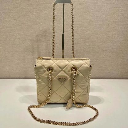 Prada Women Prada Re-Edition 1995 Chaîne Re-Nylon Tote Bag-Beige - 图片 2