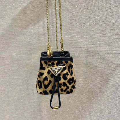 Prada Women Printed Leather Mini Pouch 1NR016 - 图片 5