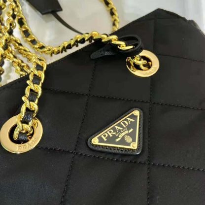 Prada Women Re-Edition 1995 Chaîne Re-Nylon Tote Bag-Black - 图片 5