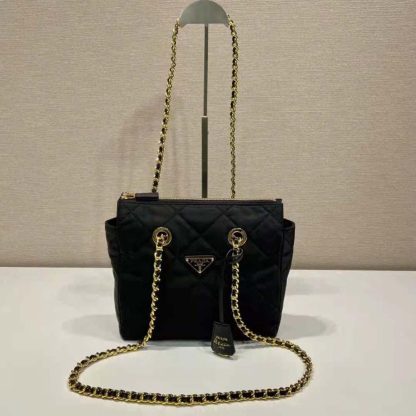 Prada Women Re-Edition 1995 Chaîne Re-Nylon Tote Bag-Black - 图片 6