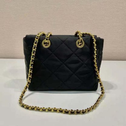 Prada Women Re-Edition 1995 Chaîne Re-Nylon Tote Bag-Black - 图片 9