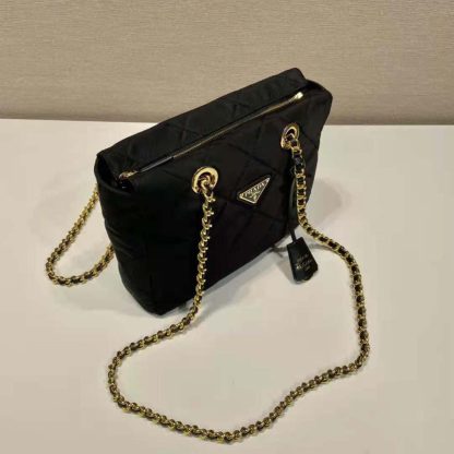 Prada Women Re-Edition 1995 Chaîne Re-Nylon Tote Bag-Black - 图片 8