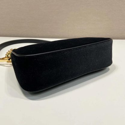 Prada Women Re-Edition Velvet Mini-bag-Black 1BC204 - 图片 7