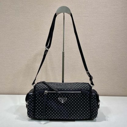 Prada Women Re-Nylon Bag with Studs 1BC2362HGV - 图片 2