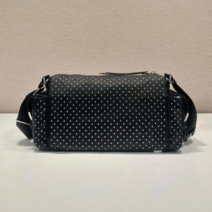Prada Women Re-Nylon Bag with Studs 1BC2362HGV - 图片 6