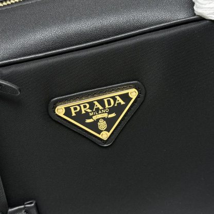 Prada Women Re-Nylon and Leather Medium Top-handle Bag with Padlock - 图片 8