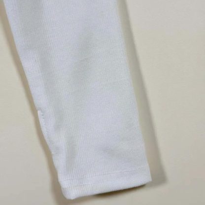 Prada Women Ribbed Knit Jersey Bodysuit-White - 图片 5