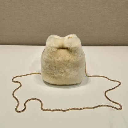Prada Women Sheepskin Mini Pouch-Beige 1NR16P2EC9F0379 - 图片 3