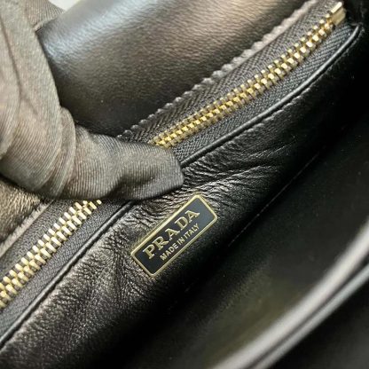 Prada Women Soft Sound Small Leather Shoulder Bag with Charms-Black - 图片 10