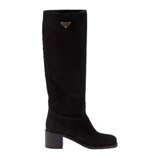 Prada Women Suede Boots-Black 1W228N