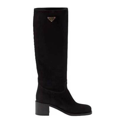 Prada Women Suede Boots-Black 1W228N