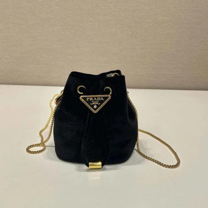 Prada Women Velvet Mini Pouch-Black 1NR0162C7PF0002 - 图片 2