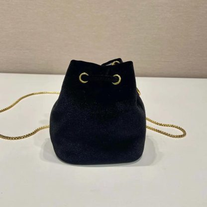 Prada Women Velvet Mini Pouch-Black 1NR0162C7PF0002 - 图片 3