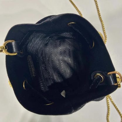 Prada Women Velvet Mini Pouch-Black 1NR0162C7PF0002 - 图片 9