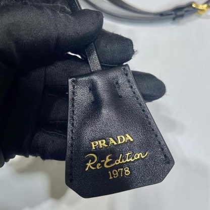 Prada Women Velvet Mini-bag with Nappa Leather Details 1BE067 - 图片 9