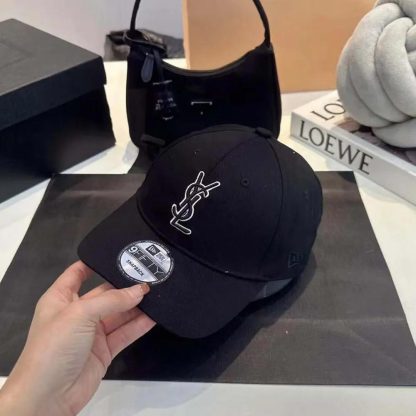 Saint Laurent YSL Unisex Cap in Gabardine-Black - 图片 2