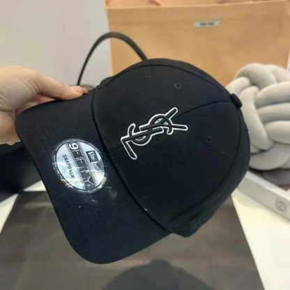 Saint Laurent YSL Unisex Cap in Gabardine-Black - 图片 4