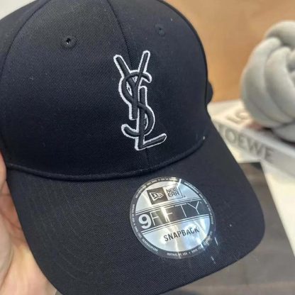 Saint Laurent YSL Unisex Cap in Gabardine-Black - 图片 9