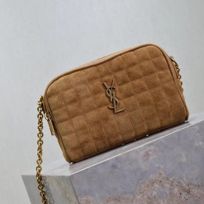 Saint Laurent YSL Women Cassandre Matelassé Carré Camera Bag in Suede - 图片 3