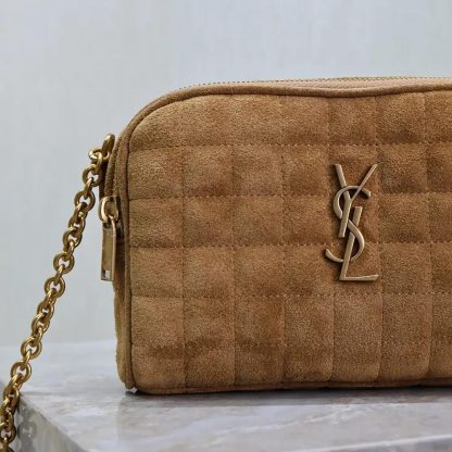 Saint Laurent YSL Women Cassandre Matelassé Carré Camera Bag in Suede - 图片 6
