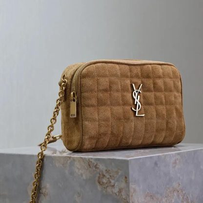 Saint Laurent YSL Women Cassandre Matelassé Carré Camera Bag in Suede - 图片 5