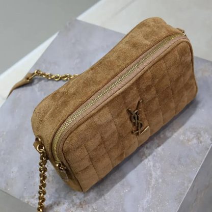 Saint Laurent YSL Women Cassandre Matelassé Carré Camera Bag in Suede - 图片 8