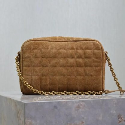 Saint Laurent YSL Women Cassandre Matelassé Carré Camera Bag in Suede - 图片 4