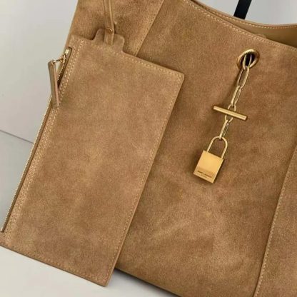 Saint Laurent YSL Women Hobo Tanger Logo Engraved Shoulder Bag - 图片 7