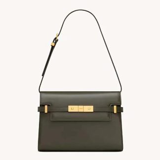 Saint Laurent YSL Women Manhattan Small in Box Saint Laurent-Dark Green