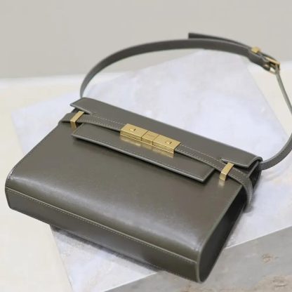 Saint Laurent YSL Women Manhattan Small in Box Saint Laurent-Dark Green - 图片 5